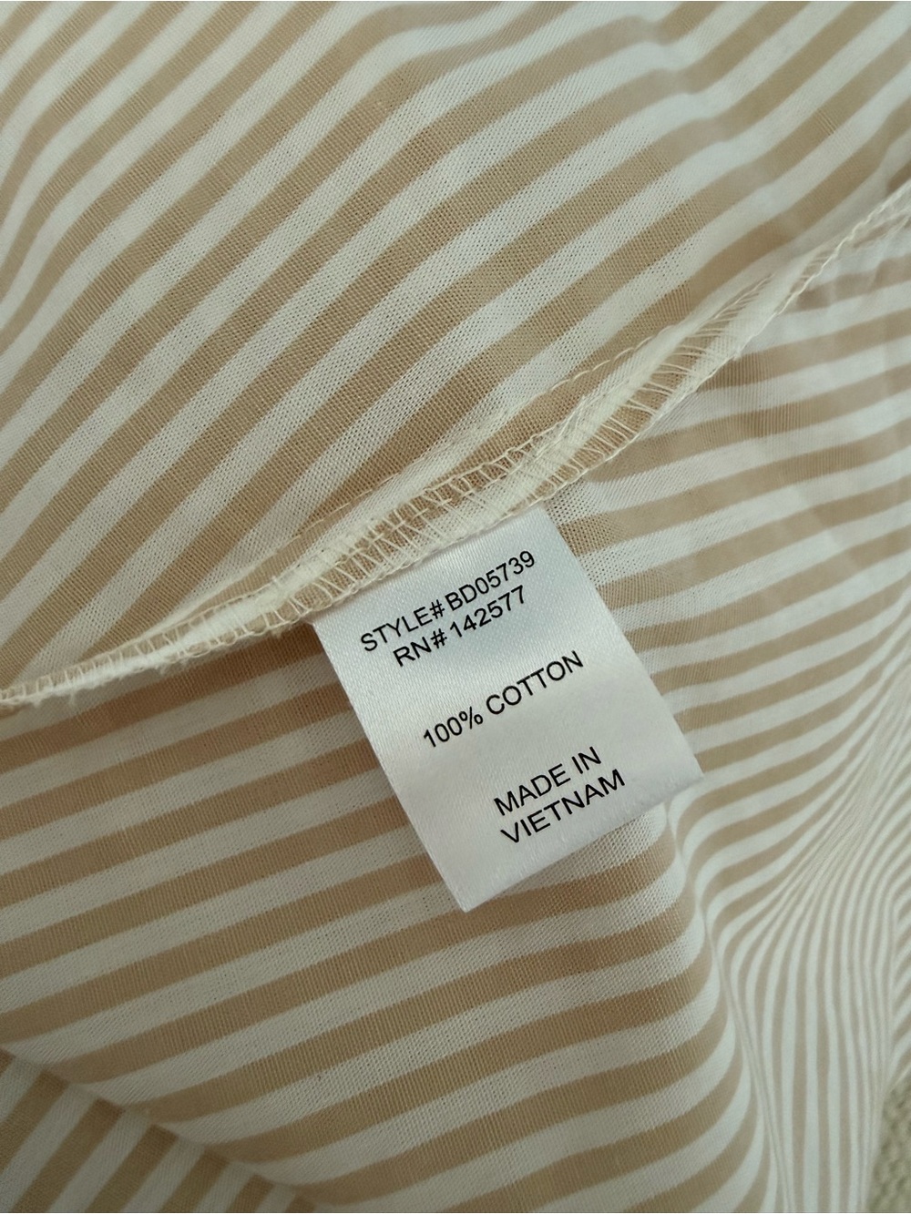 Smocked Cream Striped Maxi Dress with Adjustable Side Ties - Picture 5 of 11